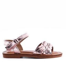 Sandale fille en simili cuir