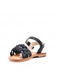 Girl's faux leather sandal