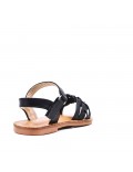 Girl's faux leather sandal