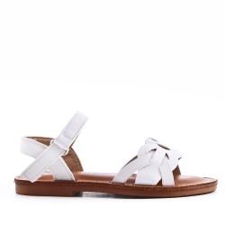 Girl's faux leather sandal