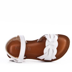 Sandale fille en simili cuir