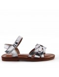 Sandale fille en simili cuir