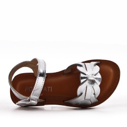 Girl's faux leather sandal