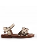 Sandale fille en simili cuir