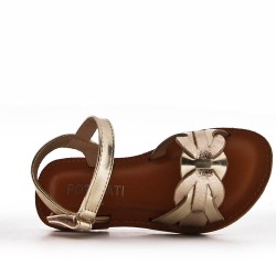 Girl's faux leather sandal