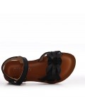 Girl's faux leather sandal