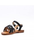 Girl's faux leather sandal