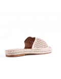 Flat sandals in a material mix for women