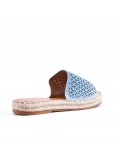 Flat sandals in a material mix for women