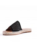 Flat sandals in a material mix for women