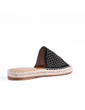 Flat sandals in a material mix for women