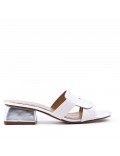 Large Size 38-42 - Heeled faux leather sandal