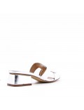 Large Size 38-42 - Heeled faux leather sandal