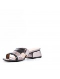 Large Size 38-42 - Heeled faux leather sandal