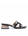 Faux leather heeled sandal