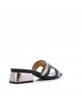 Faux leather heeled sandal