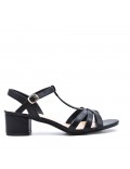 Faux leather heeled sandal