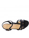 Faux leather heeled sandal