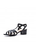 Faux leather heeled sandal