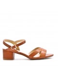 Faux leather heeled sandal