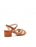 Faux leather heeled sandal