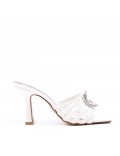 Faux leather heeled sandal