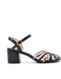 Faux leather heeled sandal