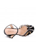 Faux leather heeled sandal