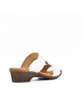 Faux leather heeled sandal