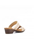 Faux leather heeled sandal