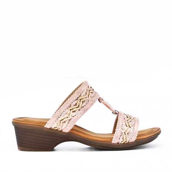 Faux leather heeled sandal