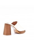 Faux leather heeled sandal