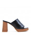 Faux leather heeled sandal