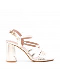 Faux leather heeled sandal