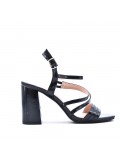 Faux leather heeled sandal