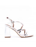 Faux leather heeled sandal