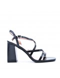 Faux leather heeled sandal