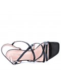 Faux leather heeled sandal