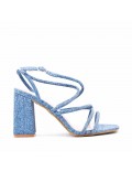 Faux leather heeled sandal