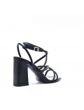 Faux leather heeled sandal