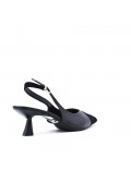 Leatherette pump with heels