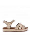 faux leather platform sandal