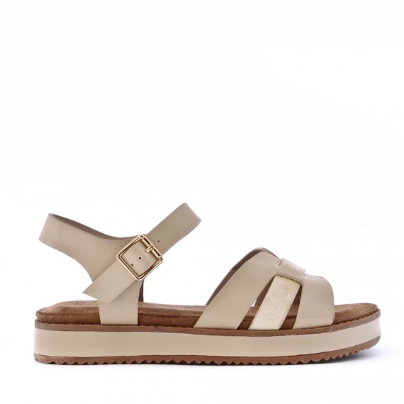 faux leather platform sandal