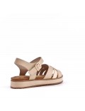 faux leather platform sandal