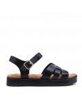 faux leather platform sandal