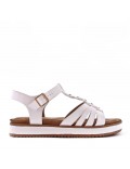 faux leather platform sandal