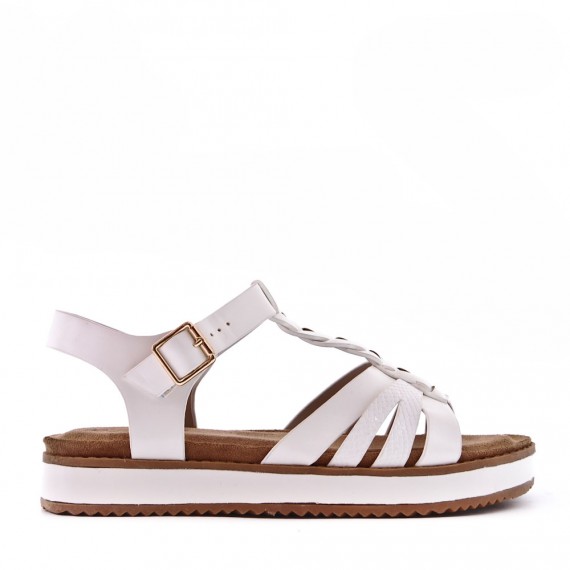 faux leather platform sandal