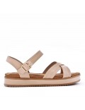 faux leather platform sandal