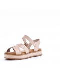 faux leather platform sandal