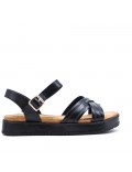 faux leather platform sandal